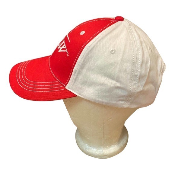 FLW Fishing League‎ Worldwide Hat Cap Red White Mesh Back Adj Snapback One Size - Picture 4 of 5